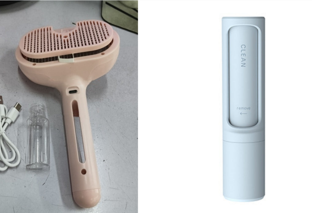 HKM-9416765 Self-Cleaning Pet Comb with Built-in Mist Humidifier for Grooming Long-Coated Dogs