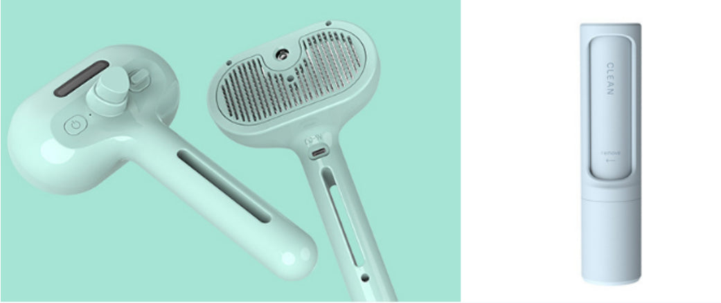 HKM-9416765 Self-Cleaning Pet Comb with Built-in Mist Humidifier for Grooming Long-Coated Dogs
