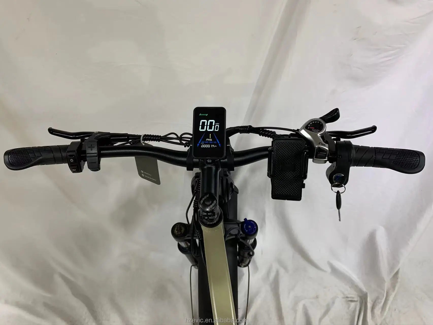HKM-941715 48V 2000W Electric Mountain Bike with 26-Inch Wheels, 7-Speed Gears, and Hydraulic Disc Brakes