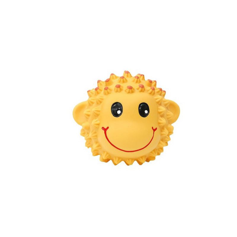 HKM-9418429 Interactive Squeaky Dog Toys - Soft Latex Animal Balls for Fetch and Dental Health