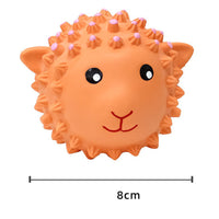 HKM-9418429 Interactive Squeaky Dog Toys - Soft Latex Animal Balls for Fetch and Dental Health