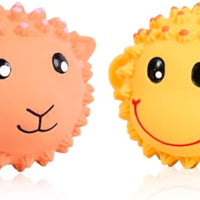 HKM-9418429 Interactive Squeaky Dog Toys - Soft Latex Animal Balls for Fetch and Dental Health