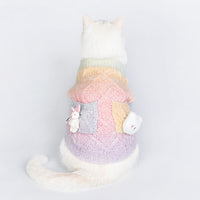 HKM-9418941 Colorful Gradient Tie-Dye Wool Cardigan Sweater for All Genders