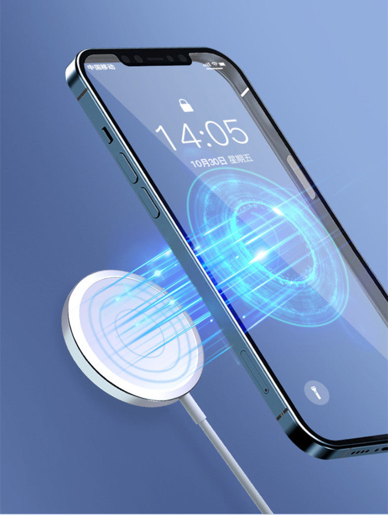 HKM-942035 Magnetic Wireless Charger for iPhone with 15W Fast Charging, USB Connection, 1m Cable