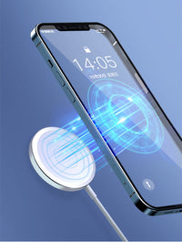 HKM-942035 Magnetic Wireless Charger for iPhone with 15W Fast Charging, USB Connection, 1m Cable