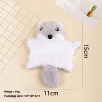 HKM-9420605 Plush Flying Squirrel Cat Teaser Toy with Ringing Sound, Brown and Gray