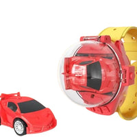 HKM-942163 Mini Cartoon Watch Remote Control Car Toy with Lights and USB Charging