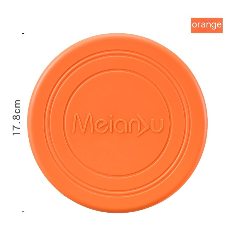 HKM-9421757 Interactive Floating Dog Frisbee - Bite-resistant TPR Pet Toy in Multiple Colors (17.8cm)