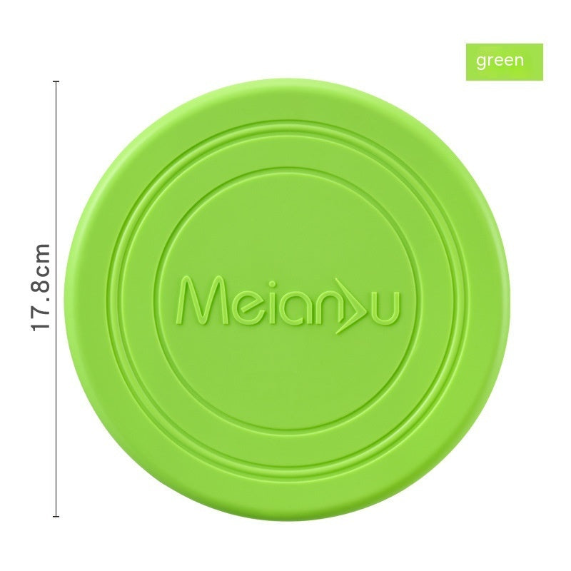 HKM-9421757 Interactive Floating Dog Frisbee - Bite-resistant TPR Pet Toy in Multiple Colors (17.8cm)