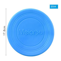 HKM-9421757 Interactive Floating Dog Frisbee - Bite-resistant TPR Pet Toy in Multiple Colors (17.8cm)