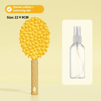 HKM-9422525 Durian Massage Comb and Cat Grass Spray Bottle Set - Green and Yellow Options Available