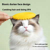 HKM-9422525 Durian Massage Comb and Cat Grass Spray Bottle Set - Green and Yellow Options Available