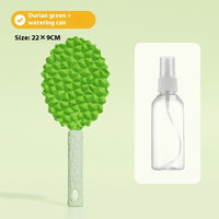 HKM-9422525 Durian Massage Comb and Cat Grass Spray Bottle Set - Green and Yellow Options Available
