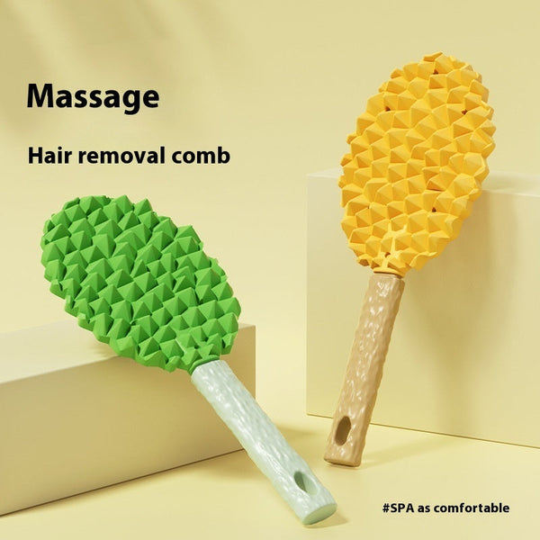 HKM-9422525 Durian Massage Comb and Cat Grass Spray Bottle Set - Green and Yellow Options Available
