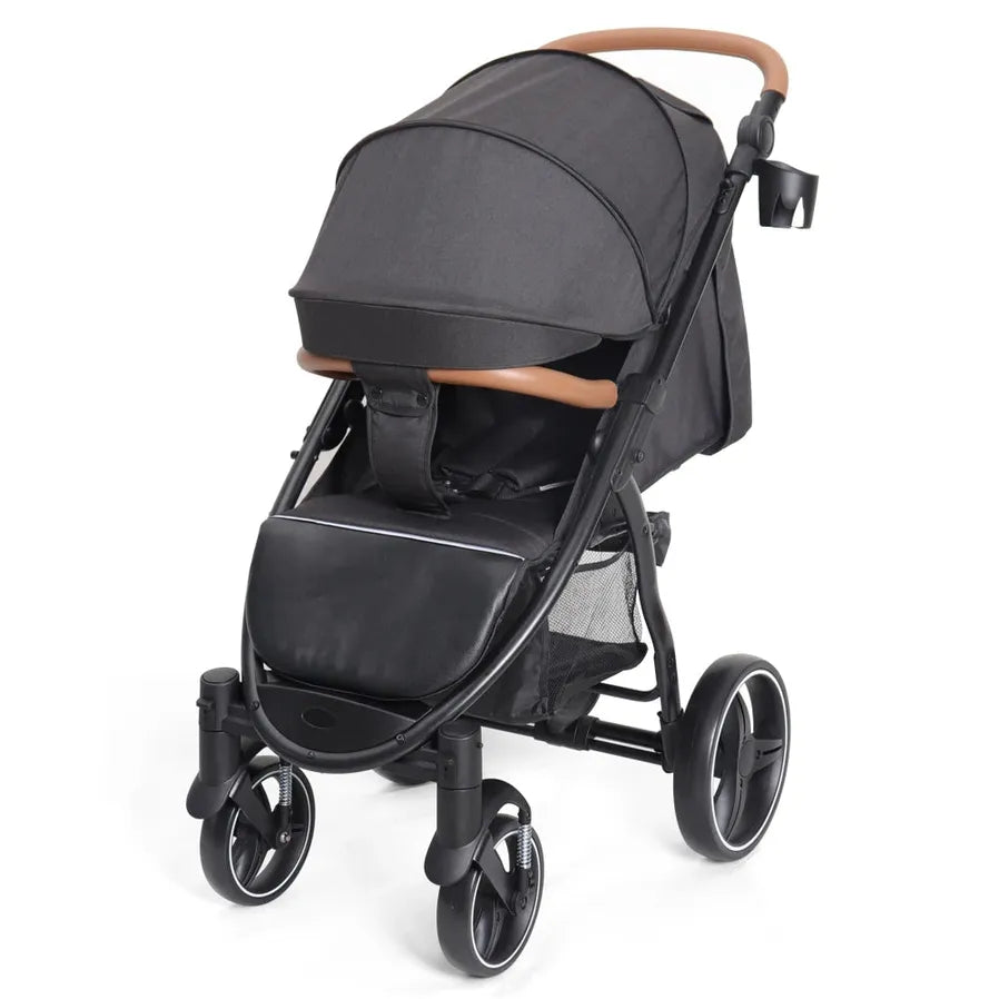HKM-942355 Lightweight Foldable Baby Stroller with EVA Wheels and Extendable Canopy