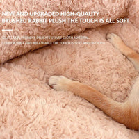HKM-9425341 All-Season Plush Pet Sofa Bed with Non-Slip Base, Durable and Scratch-Resistant Design for Dogs and Cats