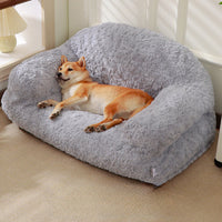 HKM-9425341 All-Season Plush Pet Sofa Bed with Non-Slip Base, Durable and Scratch-Resistant Design for Dogs and Cats
