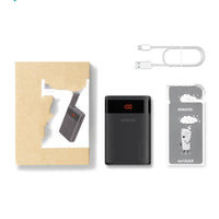 HKM-942547 Lightweight 10000mAh Mini Power Bank with Multi-U Port Output, Black