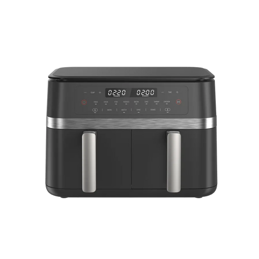 HKM-942739 11L Dual Basket Digital Air Fryer - Oil-Free Cooking in a Smart Kitchen Appliance