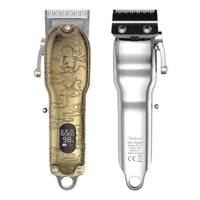 HKM-942739 LCD Digital Hair Clipper with Stainless Steel Blades and All-Metal Body, 4-Hour Runtime, Model JM-106