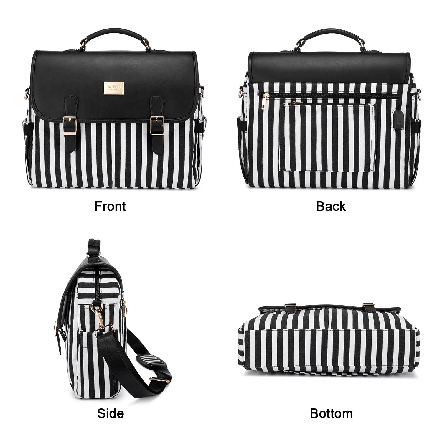 HKM-942867 Stylish 15.6 Inch Laptop Handbag - Versatile Messenger Crossbody Bag for Office Use