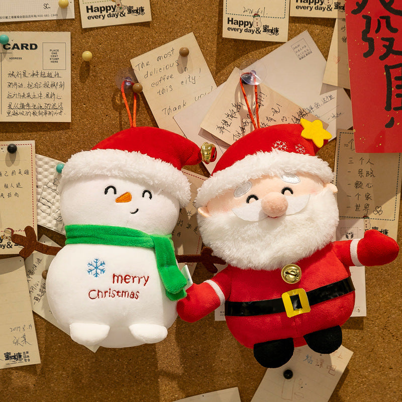 HKM-942931 Christmas Plush Santa Claus Doll Pillow - Available in Red and Various Sizes with Suction Cup