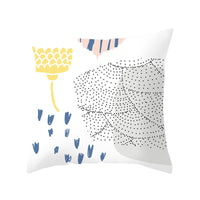 HKM-942995 Geometric Abstract Peachskin Decorative Pillowcase - 45x45cm for Home Decor