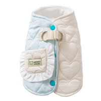 HKM-9431229 Heart-Shaped Checkered Pocket Vest for Pets ¨C Warm Cotton-Padded Dog and Cat Clothes for Autumn/Winter