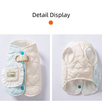 HKM-9431229 Heart-Shaped Checkered Pocket Vest for Pets ¨C Warm Cotton-Padded Dog and Cat Clothes for Autumn/Winter