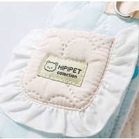 HKM-9431229 Heart-Shaped Checkered Pocket Vest for Pets ¨C Warm Cotton-Padded Dog and Cat Clothes for Autumn/Winter