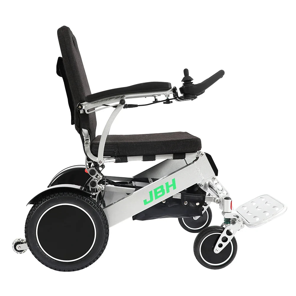 HKM-943187 Folding Electric Lightweight Wheelchair with Aluminum Alloy Frame, Dual Motors, 200 kg Load Capacity, 20 km Driving Range