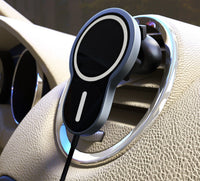 HKM-943187 Magnetic Wireless Charging Bracket for Smartphones with Car Compatibility