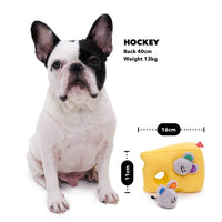 HKM-9433277 Interactive Plush Cheese Mouse Dog Toy for Intelligence Training and Dental Care