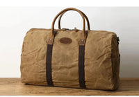HKM-943379 Waxed Canvas Travel Duffle Bag for Weekend Getaways