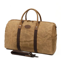 HKM-943379 Waxed Canvas Travel Duffle Bag for Weekend Getaways
