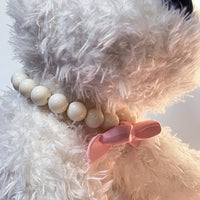 HKM-9434429 Monochrome Princess Style Cat Collar with Bow - Adjustable Size S, M, L