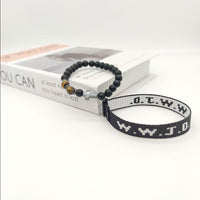 HKM-9435069 Adjustable Jacquard Printed Wrist Strap Bracelet for Unisex - Multiple Colors Available