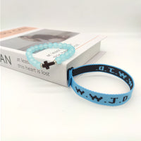 HKM-9435069 Adjustable Jacquard Printed Wrist Strap Bracelet for Unisex - Multiple Colors Available