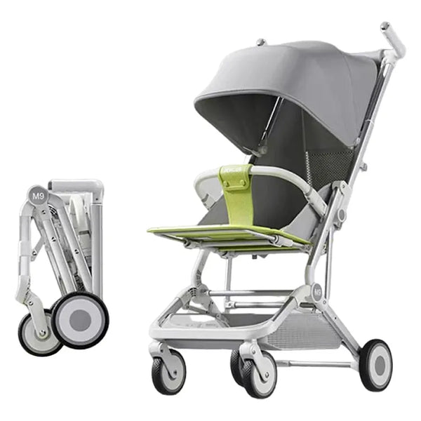 HKM-7943507 Lightweight Folding Stroller with a Breathable Mesh Back and a Compact Travel Fold and a Five-Point Harness