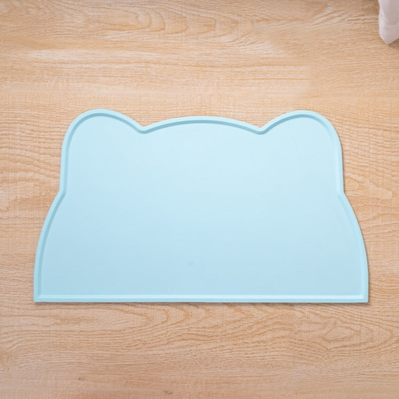 HKM-9436221 Cat Head-Shaped Silicone Mat ¨C Easy to Clean, Spill Proof & Waterproof, Suitable for Pet Feeding