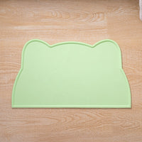 HKM-9436221 Cat Head-Shaped Silicone Mat ¨C Easy to Clean, Spill Proof & Waterproof, Suitable for Pet Feeding