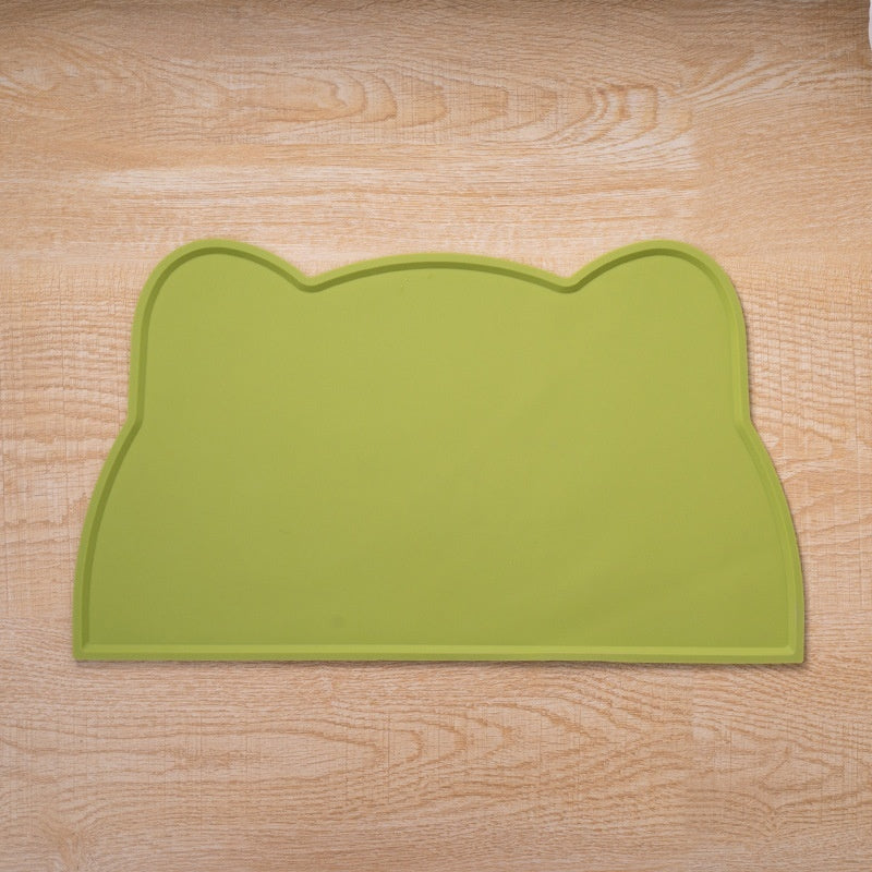 HKM-9436221 Cat Head-Shaped Silicone Mat ¨C Easy to Clean, Spill Proof & Waterproof, Suitable for Pet Feeding
