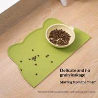 HKM-9436221 Cat Head-Shaped Silicone Mat ¨C Easy to Clean, Spill Proof & Waterproof, Suitable for Pet Feeding