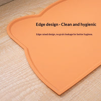 HKM-9436221 Cat Head-Shaped Silicone Mat ¨C Easy to Clean, Spill Proof & Waterproof, Suitable for Pet Feeding