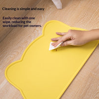 HKM-9436221 Cat Head-Shaped Silicone Mat ¨C Easy to Clean, Spill Proof & Waterproof, Suitable for Pet Feeding