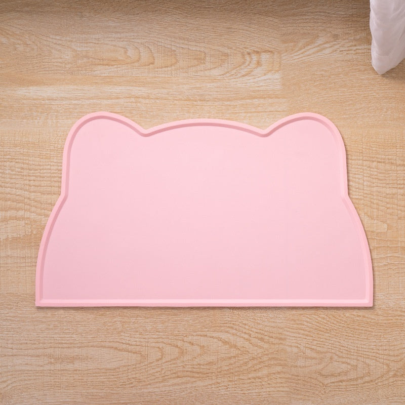 HKM-9436221 Cat Head-Shaped Silicone Mat ¨C Easy to Clean, Spill Proof & Waterproof, Suitable for Pet Feeding