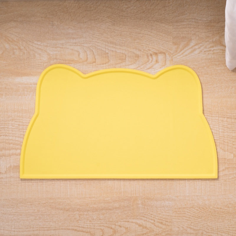 HKM-9436221 Cat Head-Shaped Silicone Mat ¨C Easy to Clean, Spill Proof & Waterproof, Suitable for Pet Feeding