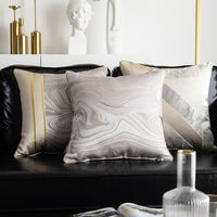 HKM-943699 Geometric Pattern Throw Pillow Cushion in Various Sizes and Designs