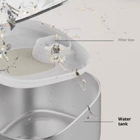 HKM-9438269 Intelligent Stainless Steel Pet Water Fountain with Large Capacity