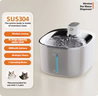 HKM-9438269 Intelligent Stainless Steel Pet Water Fountain with Large Capacity